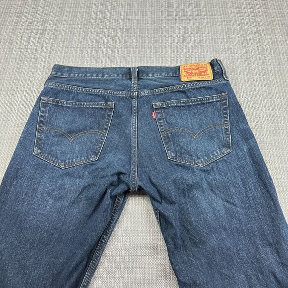 Levis 527 Jeans Mens 36x32 Blue Denim Bootcut Fade Rodeo Cowboy Western Ranch 23 - Picture 10 of 13